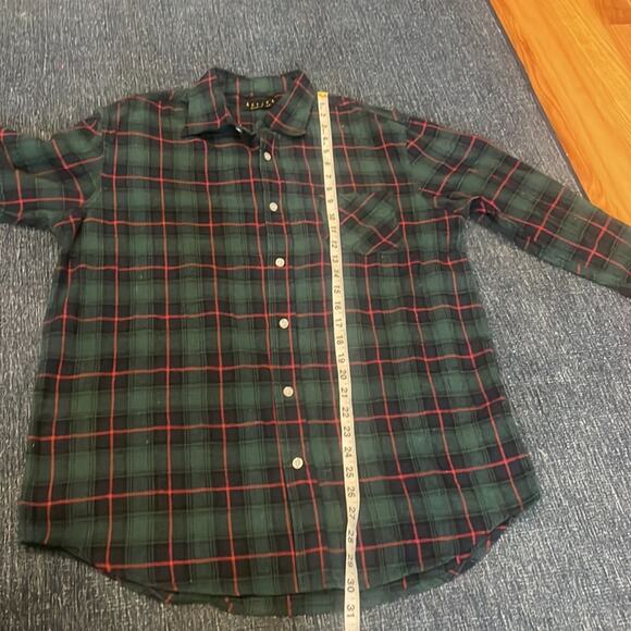 Activa mens green, blue and red plaid Flannel Shirt size large - Picture 4 of 7